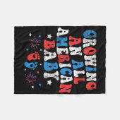 Growing An American Baby 4th Of July Pregnancy Ann フリースブランケット (正面(横))