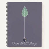 Growing Gradient Symbol | From Seed to Leaf Line ノートブック (正面)