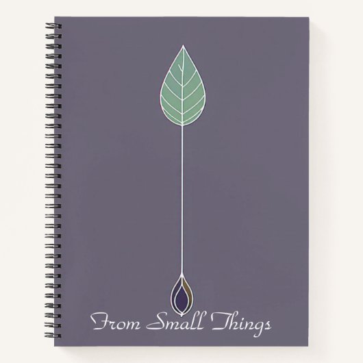 Growing Gradient Symbol | From Seed to Leaf Line ノートブック (正面)