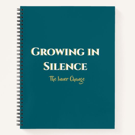 Growing in Silence Motivational Journal Minimalist ノートブック (正面)
