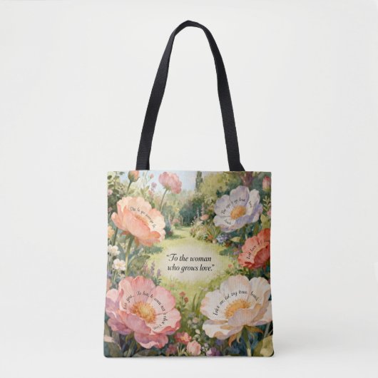Growing Love: Botanical Mom Tote トートバッグ (正面)
