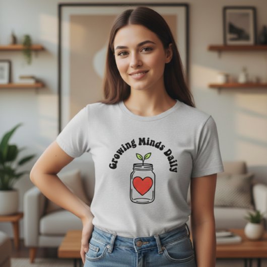 Growing Minds Daily Teacher Shirt with Jar トライブレンドTシャツ