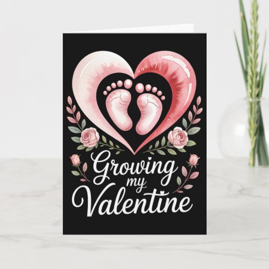 Growing My Valentine By Feet Heart Art  カード (正面)