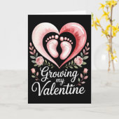 Growing My Valentine By Feet Heart Art  カード (黄色い花)