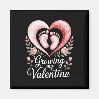 Growing My Valentine By Feet Heart Art マグネット