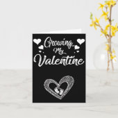 Growing My Valentine Pregnancy New Mom Valentines  カード (黄色い花)