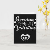 Growing My Valentine Pregnancy New Mom Valentines カード (黄色い花)