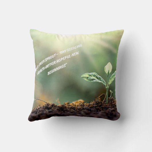 Growing Plant With Rising Sun  クッション (裏面)