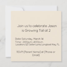 Growing Tall Birthday