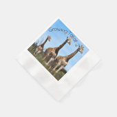 Growing Tall Safari Art 縁ありカクテルナプキン (角)