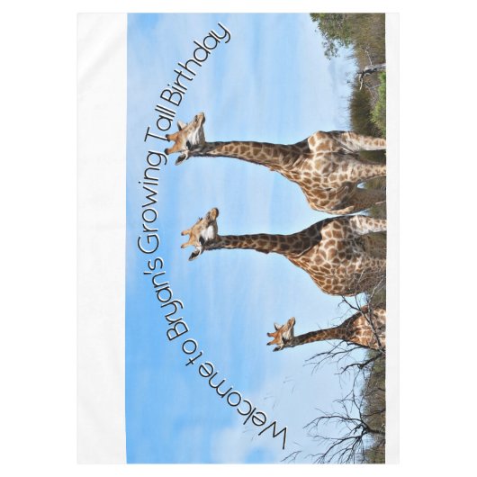 Growing Tall Safari Table Art テーブルクロス (正面)