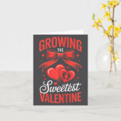 Growing The Sweetest Valentine Pregnancy Announcem カード (黄色い花)