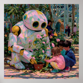 Growing Together - Solarpunk Poster ポスター