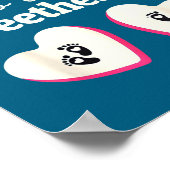 Growing Two Little Sweethearts Valentines Pregnanc ポスター (角)