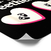 Growing Two Little Sweethearts Valentines Pregnanc ポスター (角)