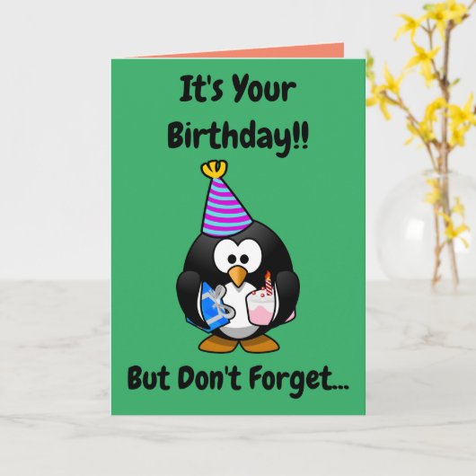 「Growing Up is Optional」誕生日・カード カード (黄色い花)