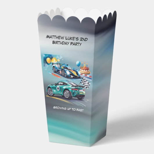 Growing Up To Fast Boy Birthday Party  フェイバーボックス (裏面)