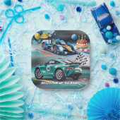 Growing Up To Fast Boy Birthday Party ペーパープレート (パーティー)