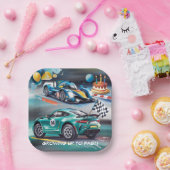 Growing Up To Fast Boy Birthday Party ペーパープレート (パーティー)