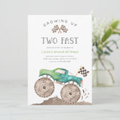 Growing Up TWO Fast Monster Truck 2nd Birthday 招待状 (スタンド正面)