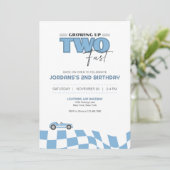Growing Up Two Fast Race Car Birthday Invitation 招待状 (スタンド正面)