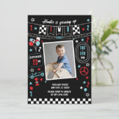 Growing Up Two Fast Racing Birthday Invitation 招待状 (スタンド正面)