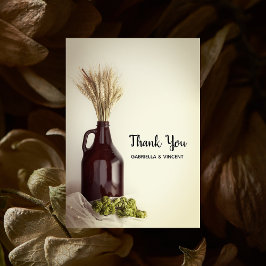 Growler, Hops and Wheat Brewery結婚's Thank You サンキューカード