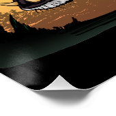 Growling Jaguar Jungle Wall Art – Wild Cat Teal Ye ポスター (コーナー)