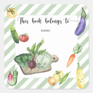 Grown Baby Shower蔵書票 – この本は スクエアシール