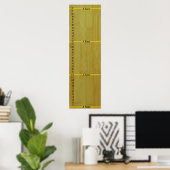 Growth Chart - Bamboo Boards with Measurments ポスター (ホームオフィス)