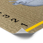 Growth Chart - Duck, Unicorn, Giraffe Dolls ポスター (角)