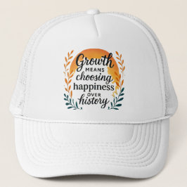 Growth Mindset Hat — Choosing Happiness Over Histo キャップ
