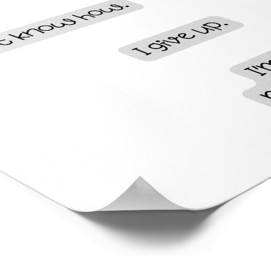 Growth Mindset Poster, Classroom decor ポスター (角)