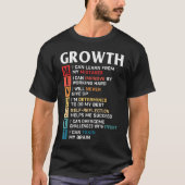 Growth Mindset Quote Positive Motivation Shirt Tシャツ (正面)