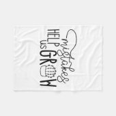 Growth Mindset Teacher Mistakes Help Us Grow Men W フリースブランケット (正面(横))