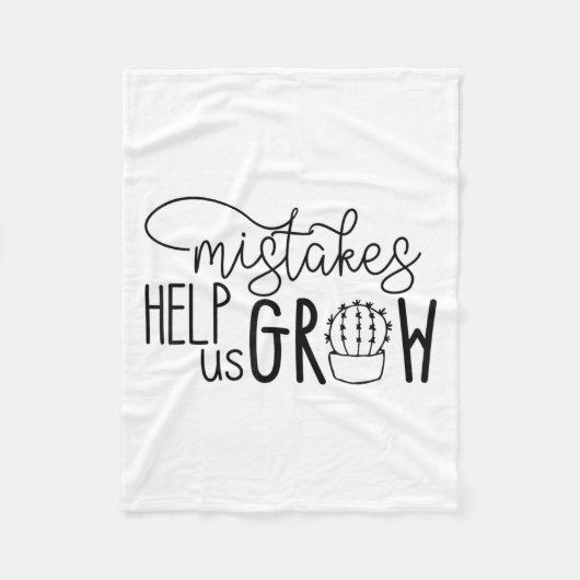Growth Mindset Teacher Mistakes Help Us Grow Men W フリースブランケット (正面)