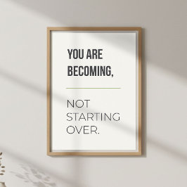 Growth Mindset Wall Art. Inspirational Quote ポスター