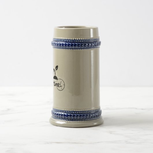 Growth Needs Time – Minimal Motivational Quote Pos ビールジョッキ (中央)