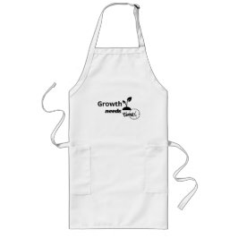 Growth Needs Time – Minimal Motivational Quote Pos ロングエプロン