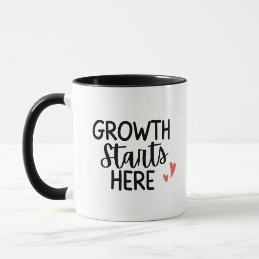 'Growth Starts Here' Teacher Thank You Gift  マグカップ (左)