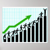 Growth Success Progress Bar Chart ポスター (正面)