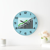 Growth Success Progress Bar Chart ラージ壁時計 (ホーム)