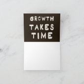 Growth Takes Time Motivational Inspiring Postcard  サンキューカード (内部)