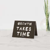 Growth Takes Time Motivational Inspiring Postcard  サンキューカード (裏面)