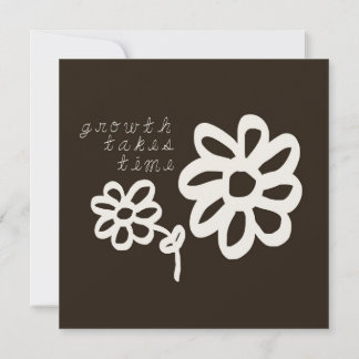 Growth Takes Time Motivational Inspiring Postcard  サンキューカード