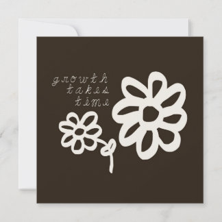 Growth Takes Time Motivational Inspiring Postcard  招待状