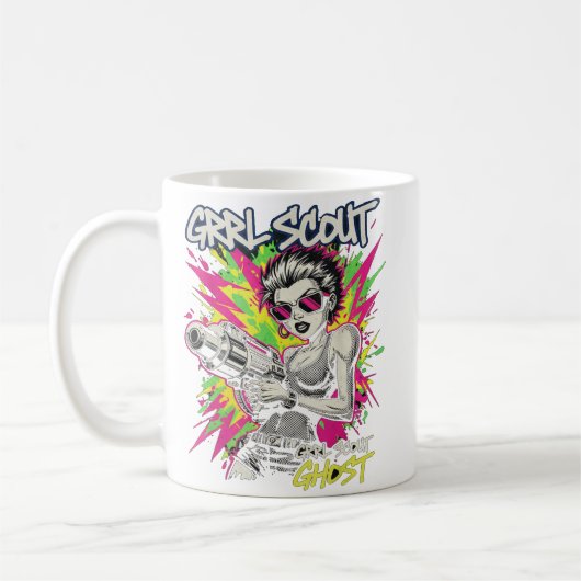 GRRL Scout Ghost コーヒーマグカップ (左)