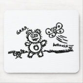 Grrr。 しゅーという音を出して下さい マウスパッド (正面)