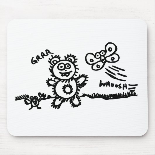 Grrr。 しゅーという音を出して下さい マウスパッド (正面)