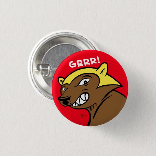 GRRR! Pin 缶バッジ (正面&裏面)